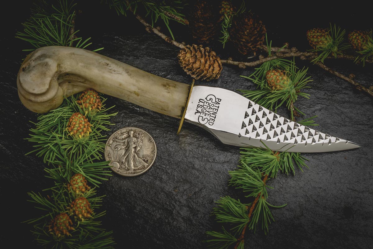 Deer Leg Bone Handle and Farrier Rasp Blade