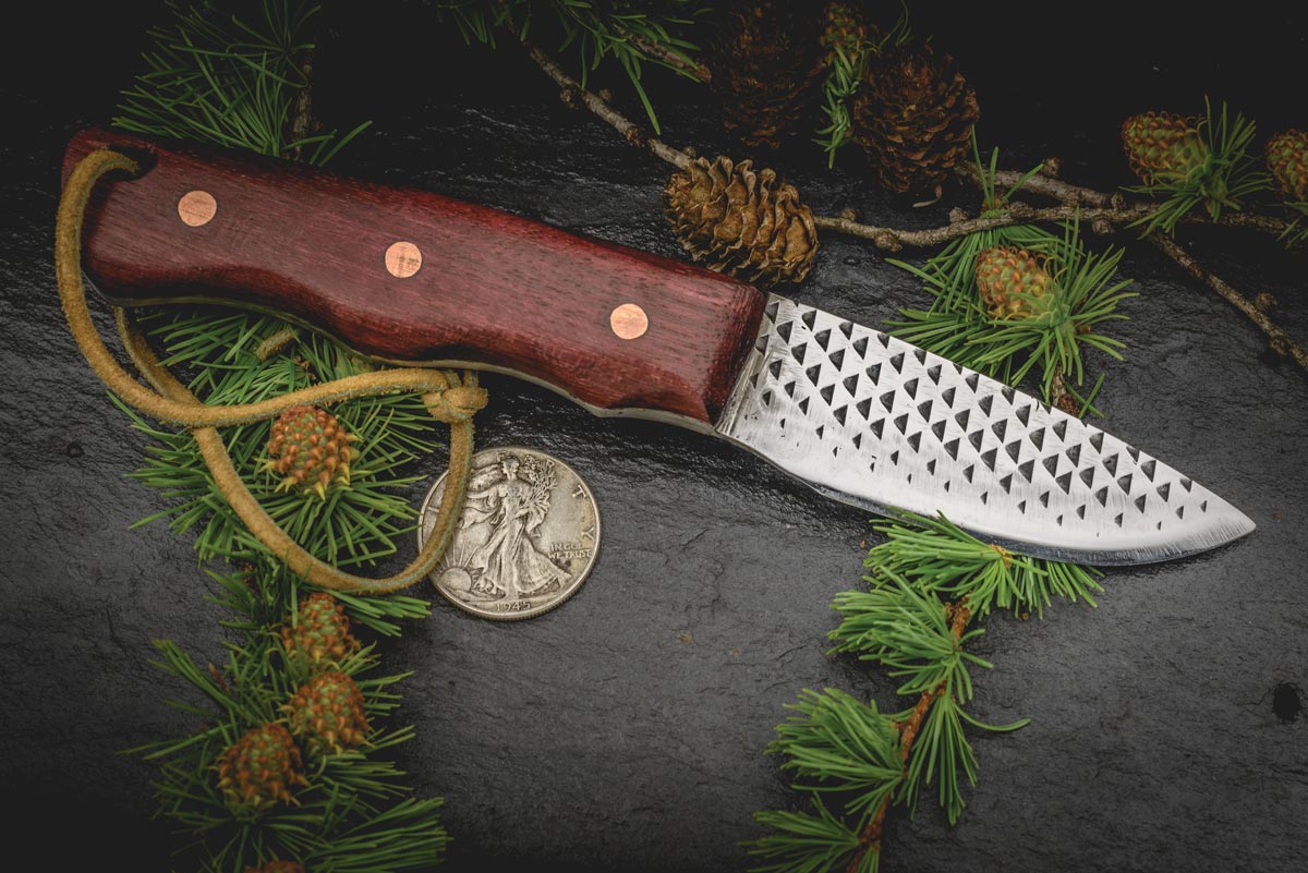 Purpleheart Exotic Wood Handle and Farrier Rasp Blade